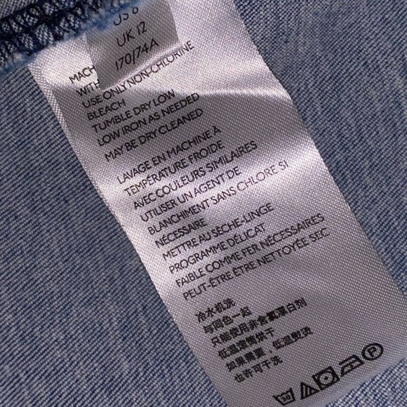 Free People We The Free Notch Denim Wrap Skirt With Snap Buttons Bohemian Boho - Picture 6 of 10